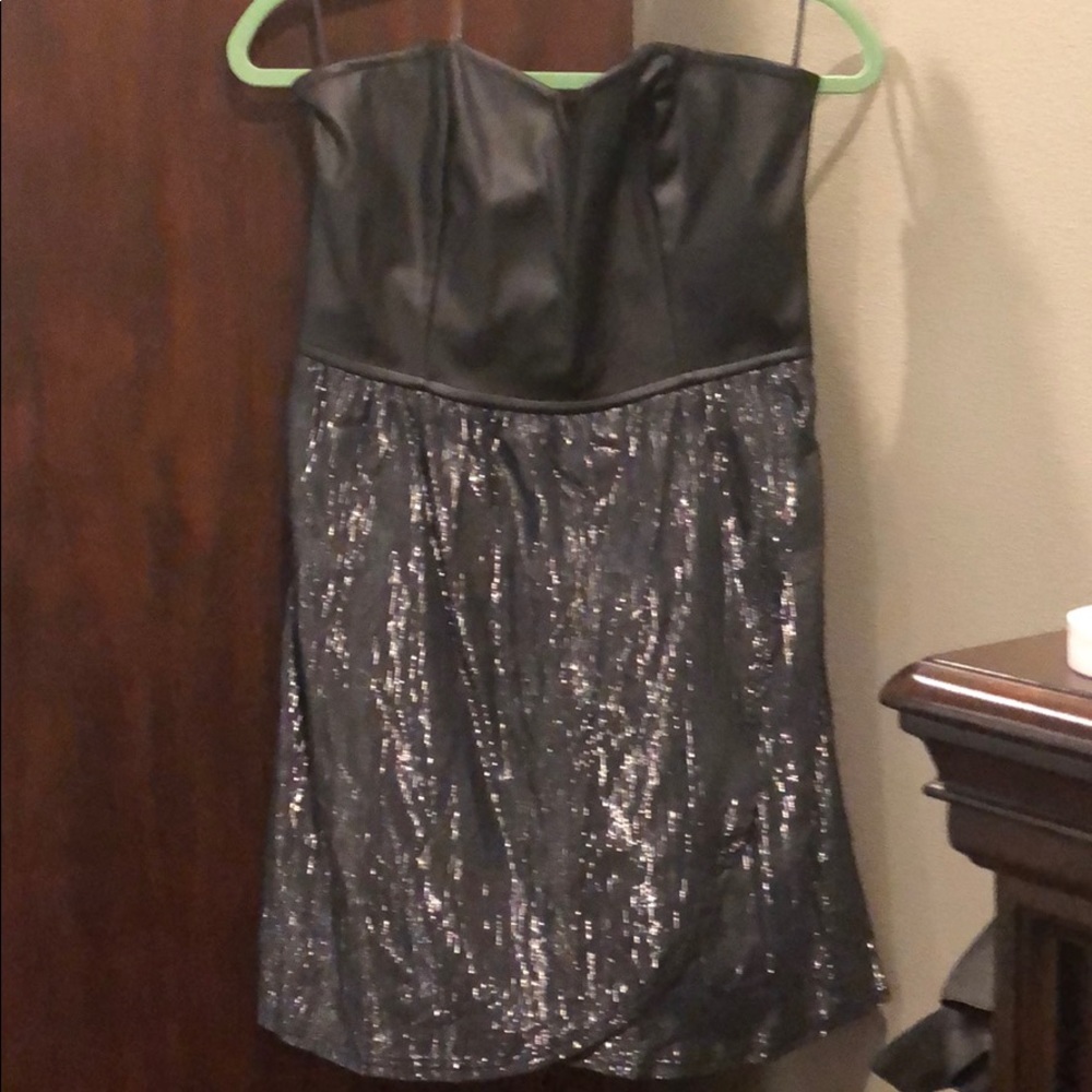 Pleather top bottom wraps empire waist